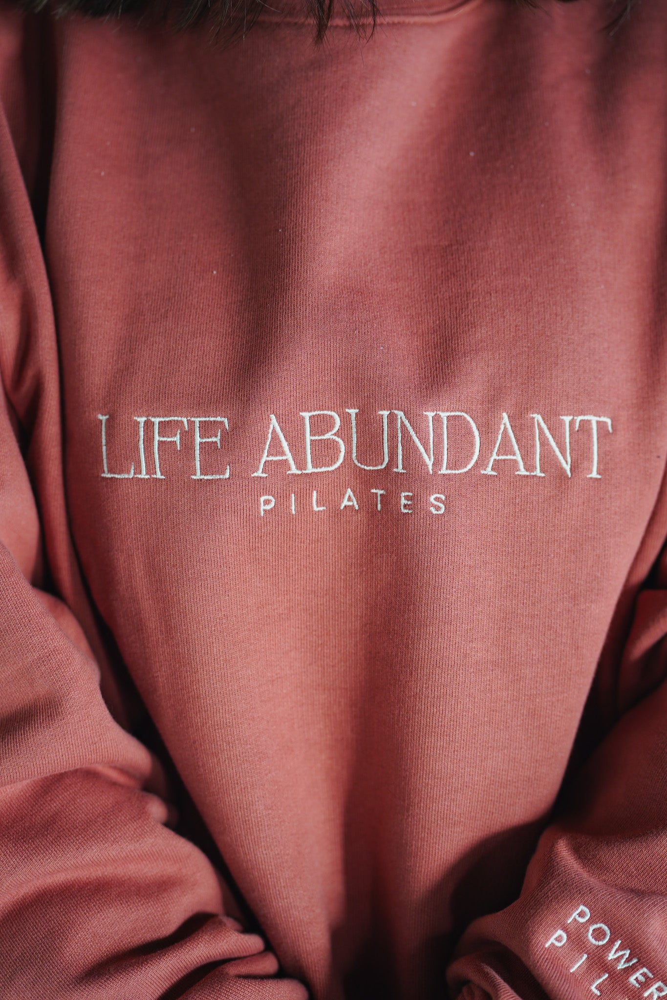 LIFE ABUNDANT Organic Cotton Pilates Sweatshirt
