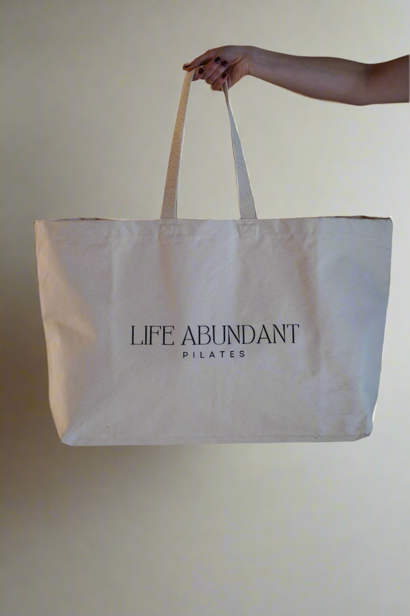 LIFE ABUNDANT Organic Cotton Oversized Tote