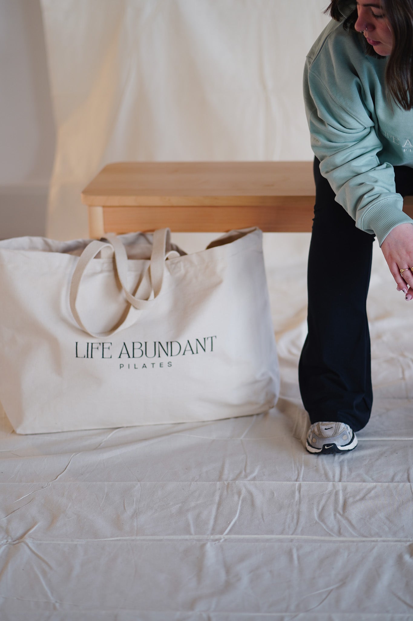 LIFE ABUNDANT Organic Cotton Oversized Tote